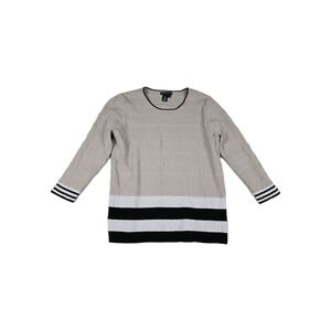 Peace Of Cloth Women's Size Large Textured Bottom‎ Striped Sweater